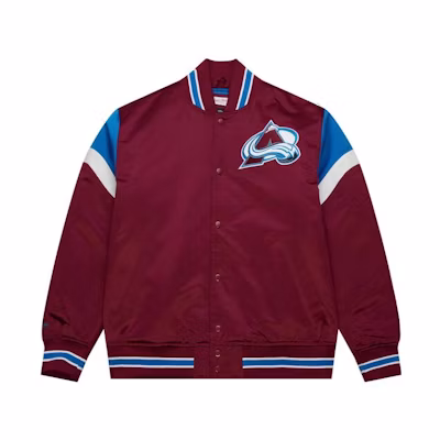 Mitchell Ness Mitchell & Ness Red Color Block Letter Print Zip Hoodie Jacket OJZP5520-AHAYYPPPBKRD