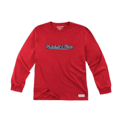 Mitchell Ness Mitchell & Ness Red Embroidered Logo Pullover Hoodie MN16H25-RED