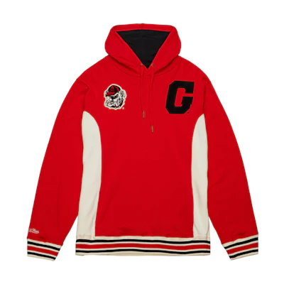 Mitchell Ness Mitchell & Ness Red Letter Print Colorblock Zip-Up Jacket OJZP5517-NJDYYPPPMTWH