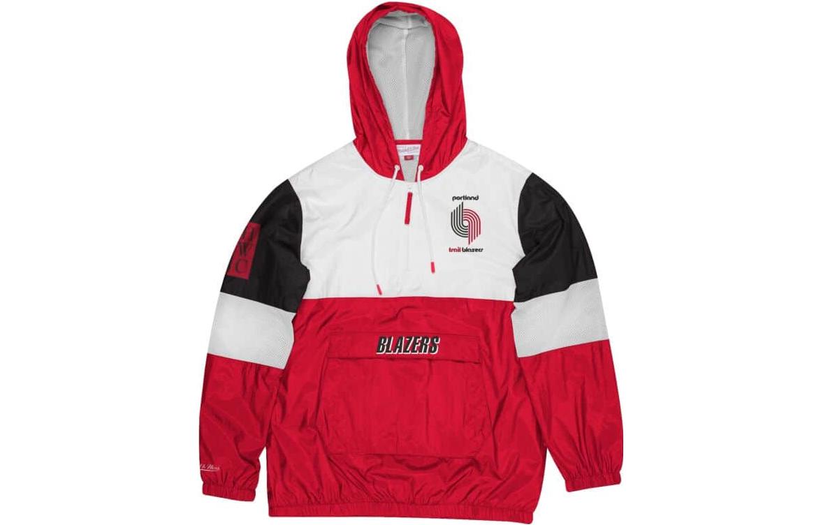 Mitchell Ness Mitchell & Ness Red Pullover Hoodie with Letter Print for Men BMPHDP22136-MHERED1