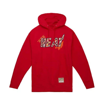 Mitchell Ness Mitchell & Ness Red Pullover Hoodie with Solid Letter Print FPHD4987-CAVYYPPPCARD