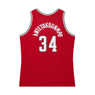 Mitchell Ness Mitchell & Ness Red Sleeveless Basketball Jersey for Men with Logo & Print. AJY46181-MBU14GANRED1