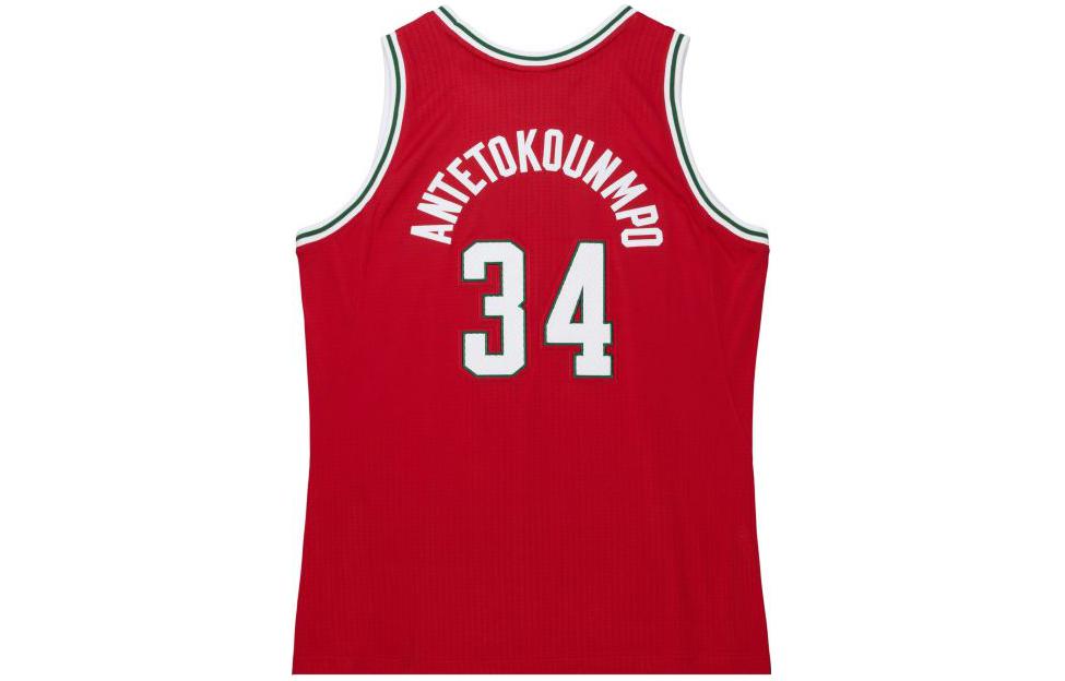 Order Mitchell Ness Mitchell & Ness Red Sleeveless Basketball Jersey for Men with Logo & Print. AJY46181-MBU14GANRED1