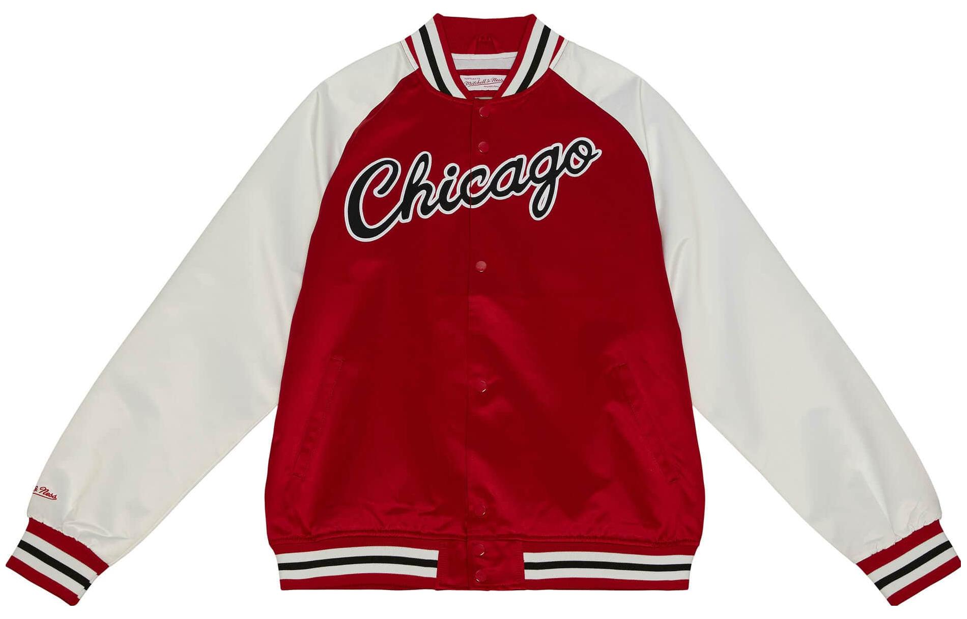 Mitchell Ness Mitchell & Ness Red Striped Letter Print Hooded Sweatshirt FPHD6293-HROYYPPPNYRD