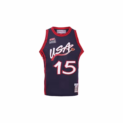 Mitchell Ness Mitchell & Ness Retro 1996 USA Olympic Hakeem Olajuwon Basketball Jersey Navy. AJY4SB19060-USANAVY96HOL