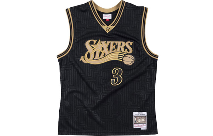 Mitchell Ness Mitchell & Ness Retro 76ers 00-01 Allen Iverson Chinese New Year Jersey Black SMJYBW19065-P76BLCK01AIV 圖 2