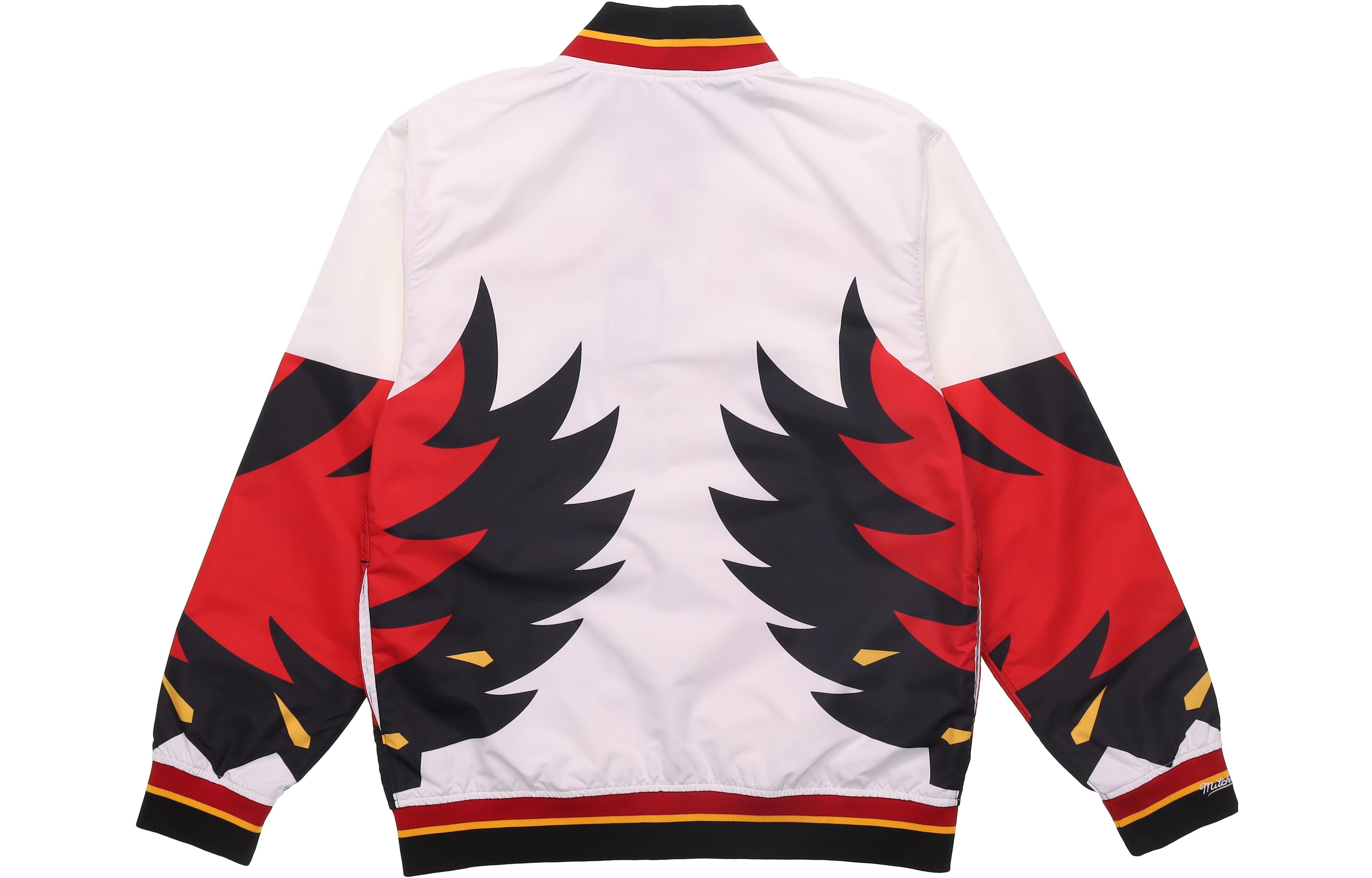 Lookbook ミッチェル＆ネス レトロ バスケットボール ベースボールジャケット ホークス 95-96 ホワイト ユニセックス. AWJKGS18051-AHAWHIT95