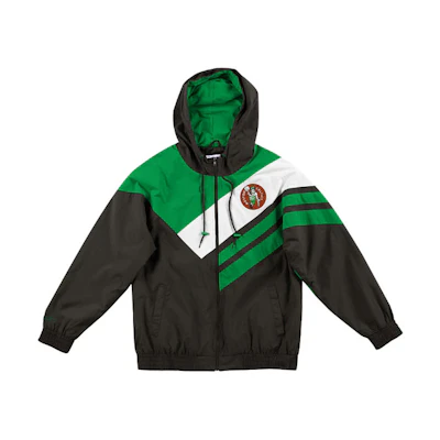 Mitchell Ness Mitchell & Ness Retro Colorblock Logo Print Waterproof Fleece Pullover Hoodie Blue MN12R15-NAVY