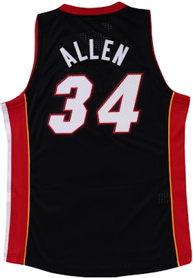 Mitchell Ness Mitchell & Ness Retro Miami Heat Ray Allen #34 Basketball Jersey Black Unisex. AJY44943-MHE12RALBLCK Lookbook Mitchell Ness Mitchell & Ness Retro Miami Heat Ray Allen #34 Basketball Jersey Black Unisex. AJY44943-MHE12RALBLCK