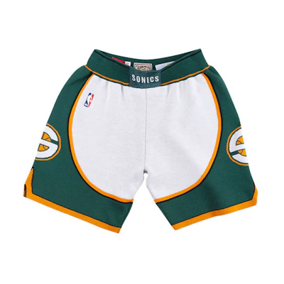 Mitchell Ness Mitchell & Ness Retro Supersonics Durant Basketball Shorts White Mens. SHOREY18121-SSUWHIT07