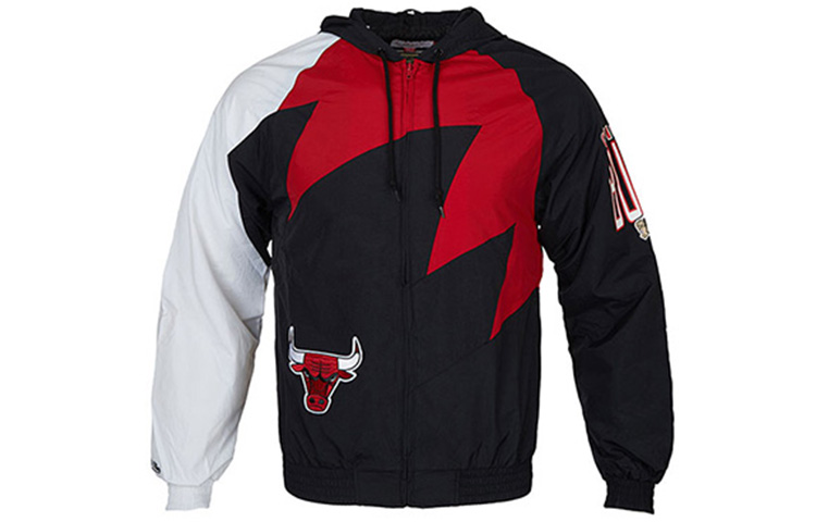 Mitchell Ness Mitchell & Ness Rockets Colorblock Stand Collar Jacket Red/Yellow Mens OJZP3414-HROYYPPPMTWH