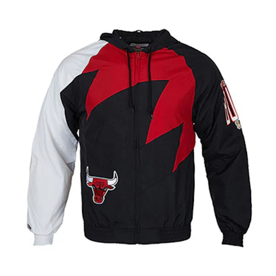 Mitchell Ness Mitchell & Ness Rockets Colorblock Stand Collar Jacket Red/Yellow Mens OJZP3414-HROYYPPPMTWH