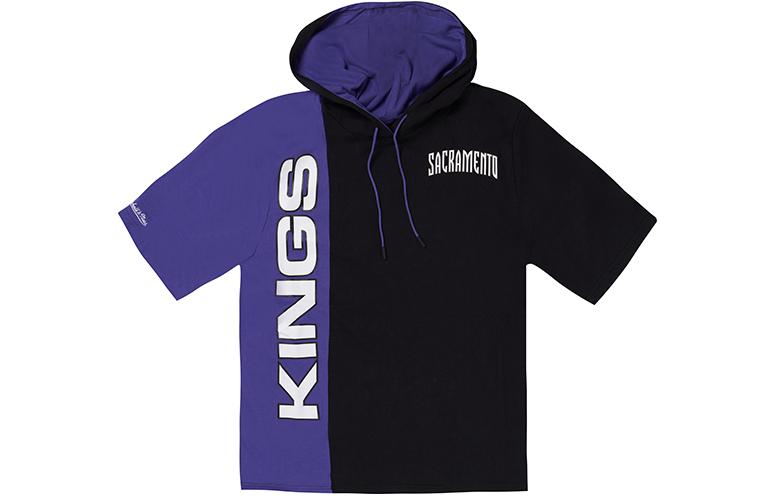 Mitchell Ness Mitchell & Ness San Antonio Spurs Colorblock Logo Print Hoodie Jacket Unisex OJZP3409-SASYYPPPBLCK