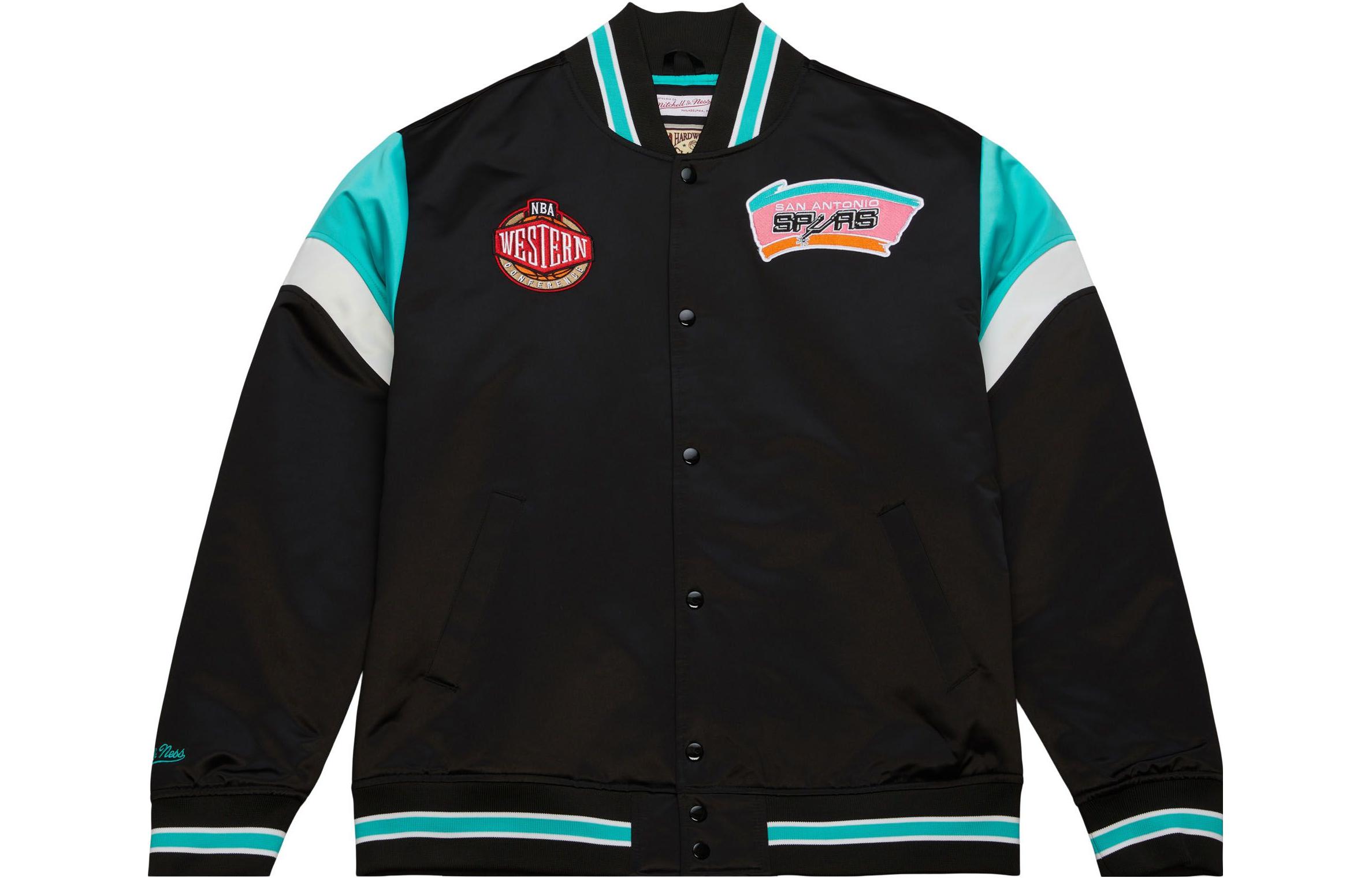 Mitchell Ness Mitchell & Ness San Antonio Spurs Pullover Hoodie Blue Colorblock FPHDSC19029-SASTL