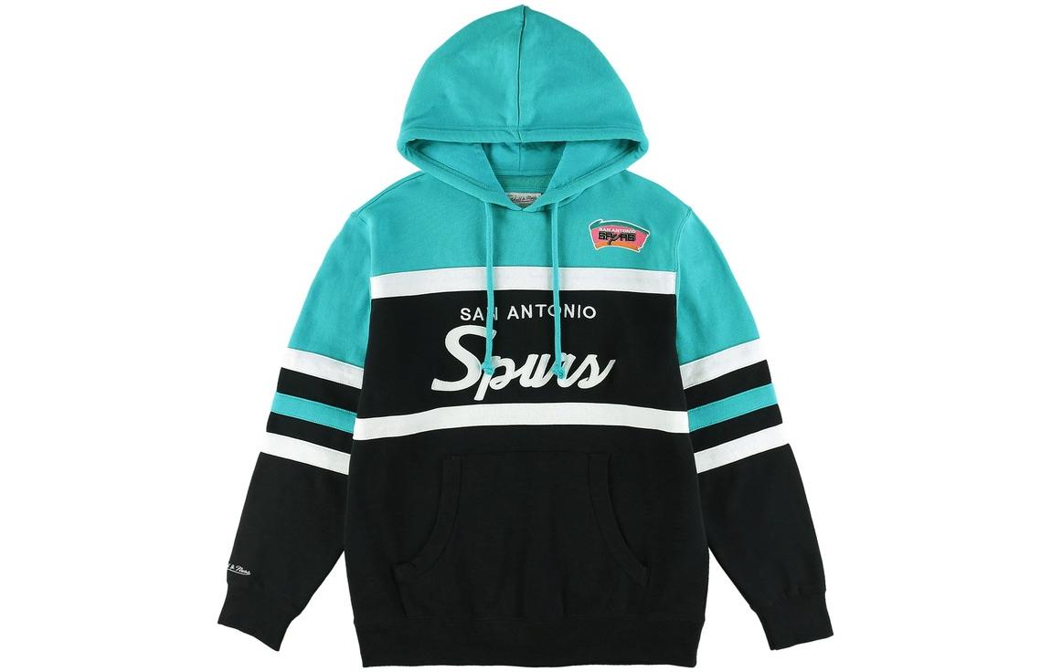 Mitchell Ness Mitchell & Ness San Antonio Spurs Pullover Letter Print Hoodie Grey () FCPO1033-SASGY