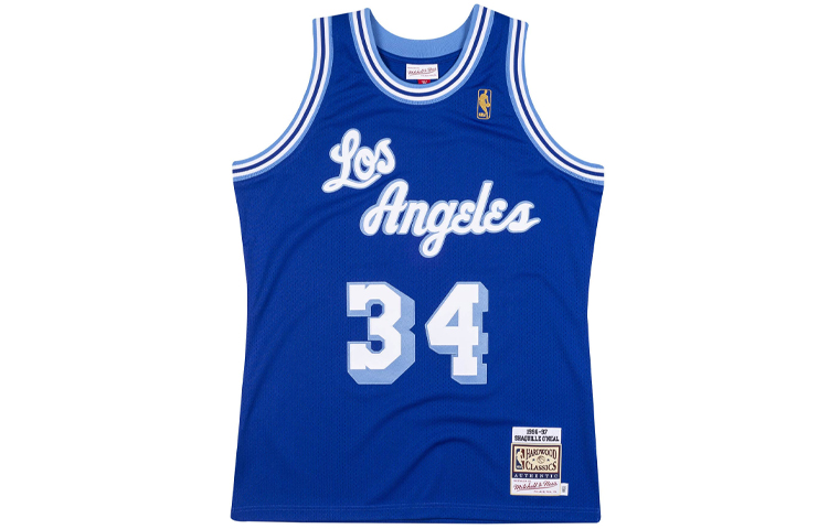 Mitchell Ness Mitchell & Ness Shaquille O'Neal Lakers 96-97 NBA Throwback Jersey Blue AJY4CP19140-LALROYA96SON