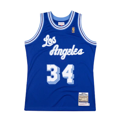 Mitchell Ness Mitchell & Ness Shaquille O'Neal Lakers 96-97 NBA Throwback Jersey Blue AJY4CP19140-LALROYA96SON