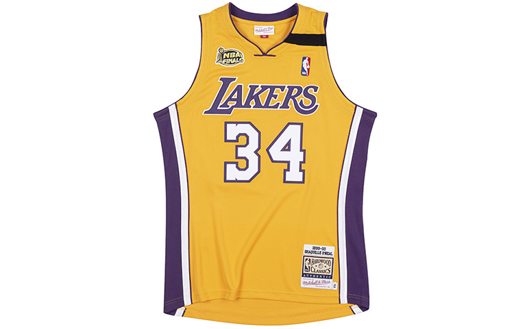 Mitchell Ness Mitchell & Ness Shaquille O'Neal Lakers 99-00 Retro Jersey Yellow 34 AJY4CP19141-LALLTGD99SON