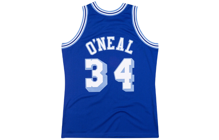 Lookbook Mitchell & Ness Shaquille O''Neal Lakers 96-97 NBA Jersey Retro Biru AJY4CP19140-LALROYA96SON