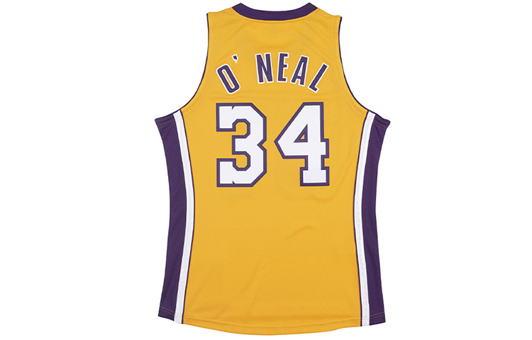 Mitchell Ness Mitchell & Ness Shaquille O'Neal Lakers 99-00 Retro Jersey Yellow 34 AJY4CP19141-LALLTGD99SON 圖 3