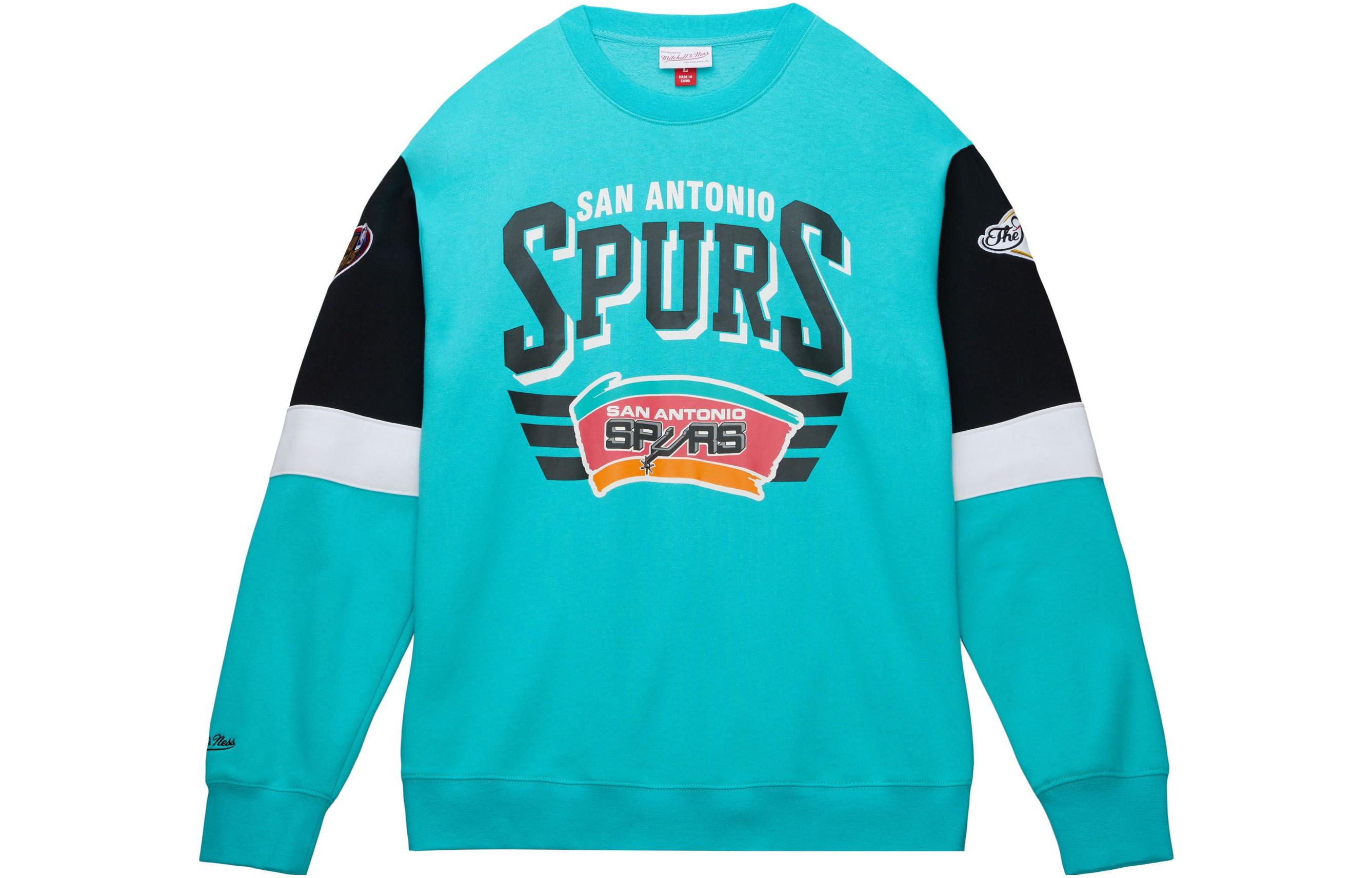 Mitchell Ness Mitchell & Ness Slap Sticker Hoodie AtlAnta Hawks Logo Print Black Sweatshirt FPHD4771-AHAYYPPPBLCK