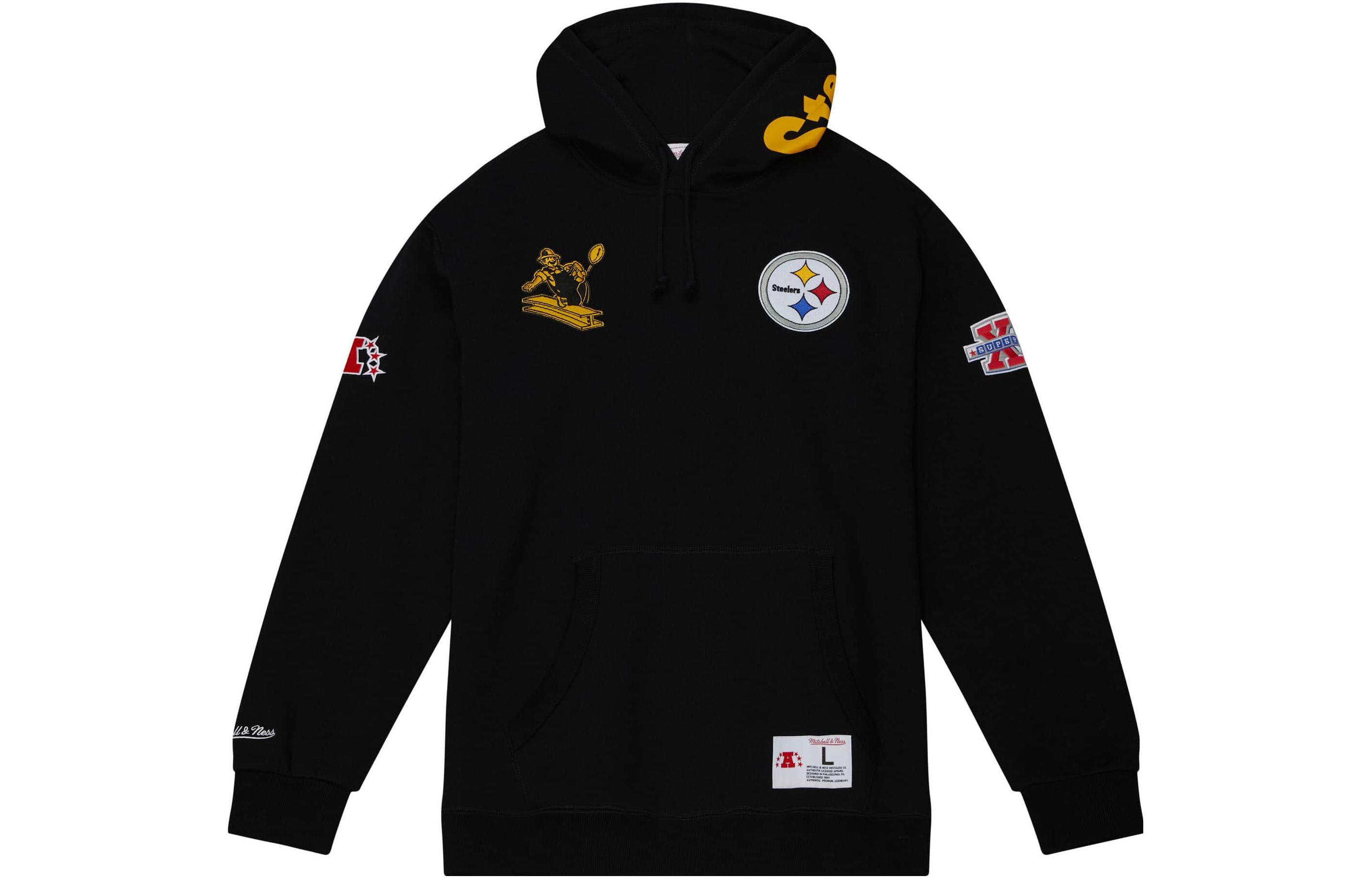 Mitchell Ness Mitchell & Ness Solid Color Black Hoodie Long Sleeve FPHD4987-SFGYYPPPBLCK