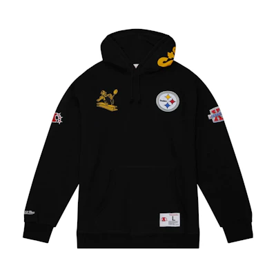 Mitchell Ness Mitchell & Ness Solid Color Black Hoodie Long Sleeve FPHD4987-SFGYYPPPBLCK