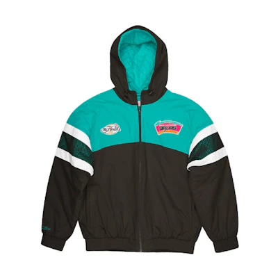 Mitchell Ness Mitchell & Ness Spurs Retro Colorblock Mesh Hooded Jacket Black Unisex FLZPMI19023-SASBLCK