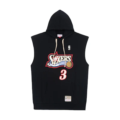 Mitchell Ness Mitchell & Ness SS23 Alphabet Print Black Hoodie Men’s Long Sleeve FPHD6678-ORAYYPPPBLCK