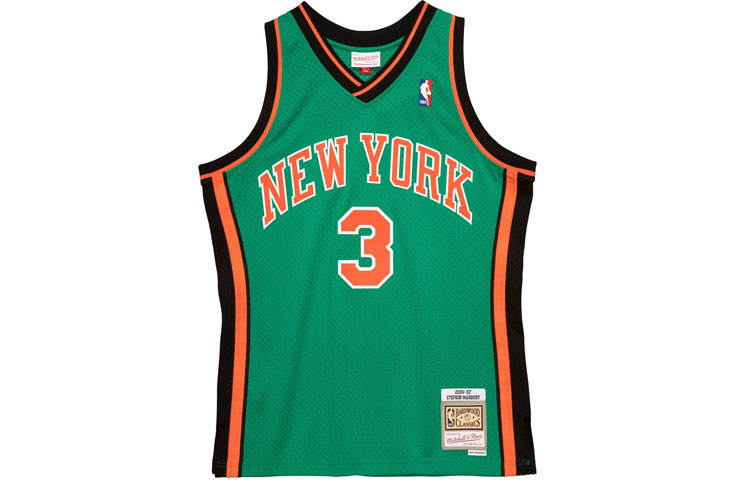 Mitchell Ness Mitchell & Ness Stephen Marbury #3 Knicks 06-07 Retro Green NBA Jersey Unisex. SMJYGS20012-NYKKYGN06SMB 圖 2