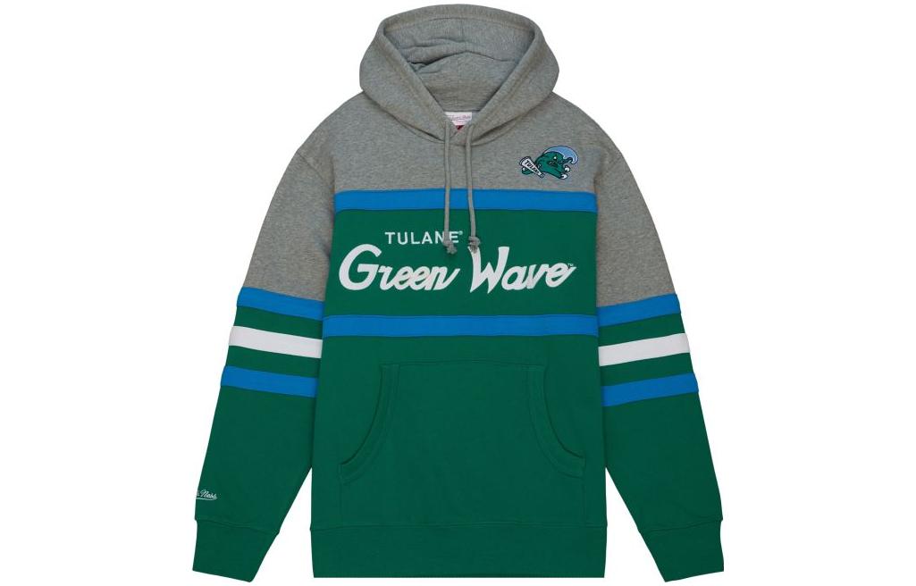 Mitchell Ness Mitchell & Ness Striped Letter Print Hoodie Black FPHD6293-PSTYYPPPBKGY