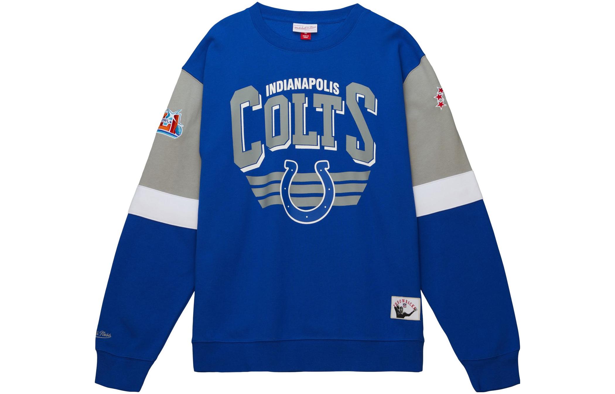 Mitchell Ness Mitchell & Ness Striped Letter Print Drawstring Hoodie Grey FPHD6293-TUUYYPPPNGY