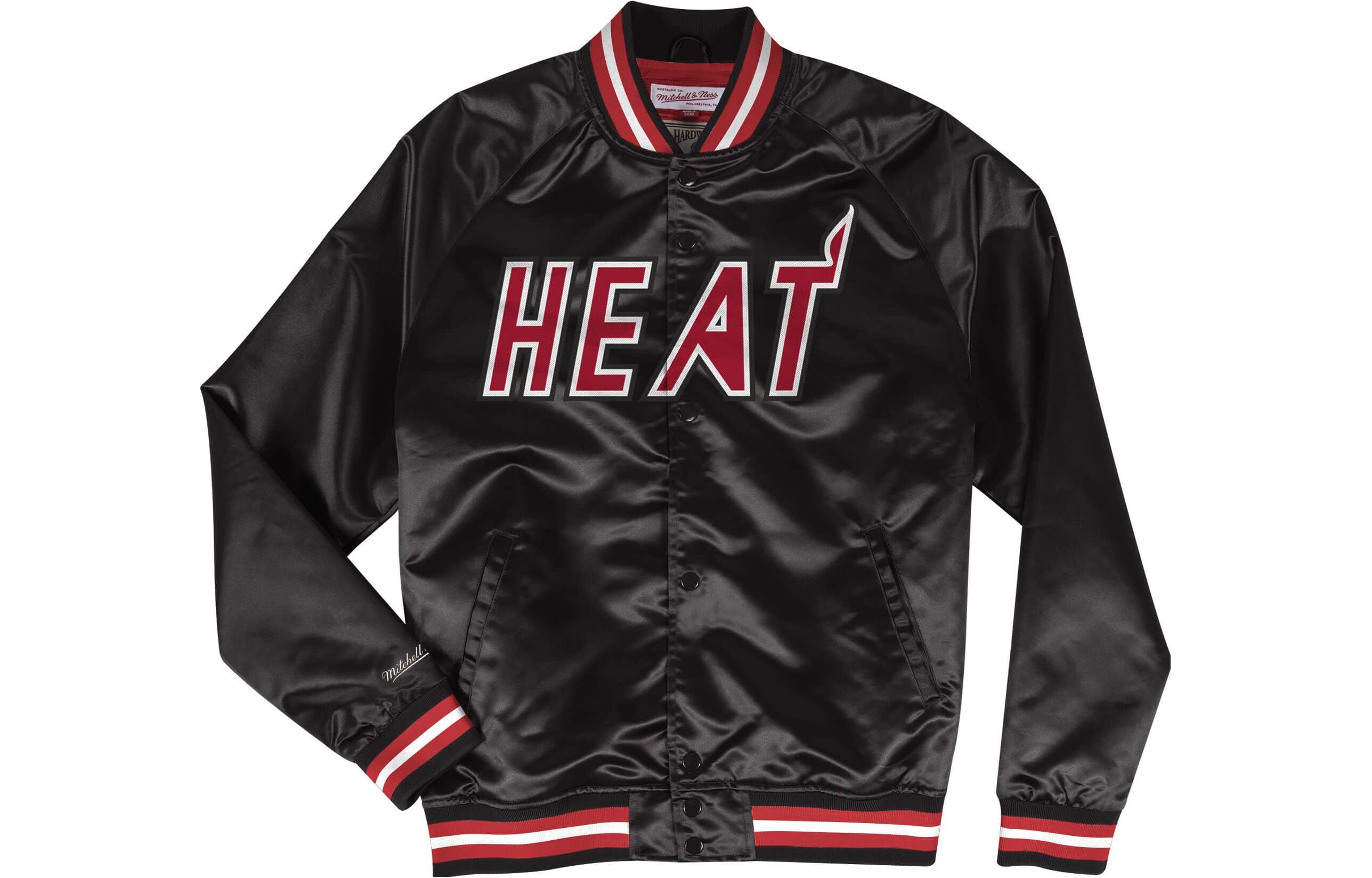 Mitchell Ness Mitchell & Ness Striped Letterman Baseball Jacket Black ( Long Sleeve) STJKMG18013-MHEBLCK1