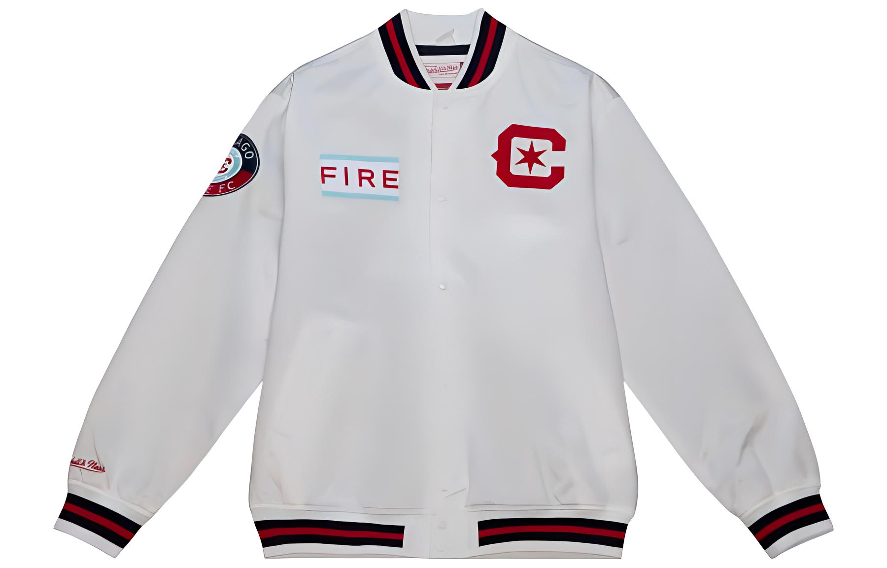 Mitchell Ness Mitchell & Ness Striped Trim V-Neck Pullover Jacket Navy Blue OJPO4996-NYYYYPPPNAVY