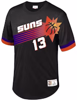 Mitchell Ness Mitchell & Ness Suns Nash #13 Black Mesh Basketball Tee - Short Sleeve NNMPSC19040-PSUBLCK96SNA Mitchell Ness Mitchell & Ness Suns Nash #13 Black Mesh Basketball Tee - Short Sleeve NNMPSC19040-PSUBLCK96SNA