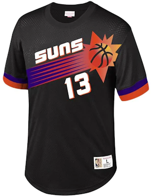 Mitchell Ness Mitchell & Ness Suns Nash #13 Black Mesh Basketball Tee - Short Sleeve NNMPSC19040-PSUBLCK96SNA Buy Mitchell Ness Mitchell & Ness Suns Nash #13 Black Mesh Basketball Tee - Short Sleeve NNMPSC19040-PSUBLCK96SNA