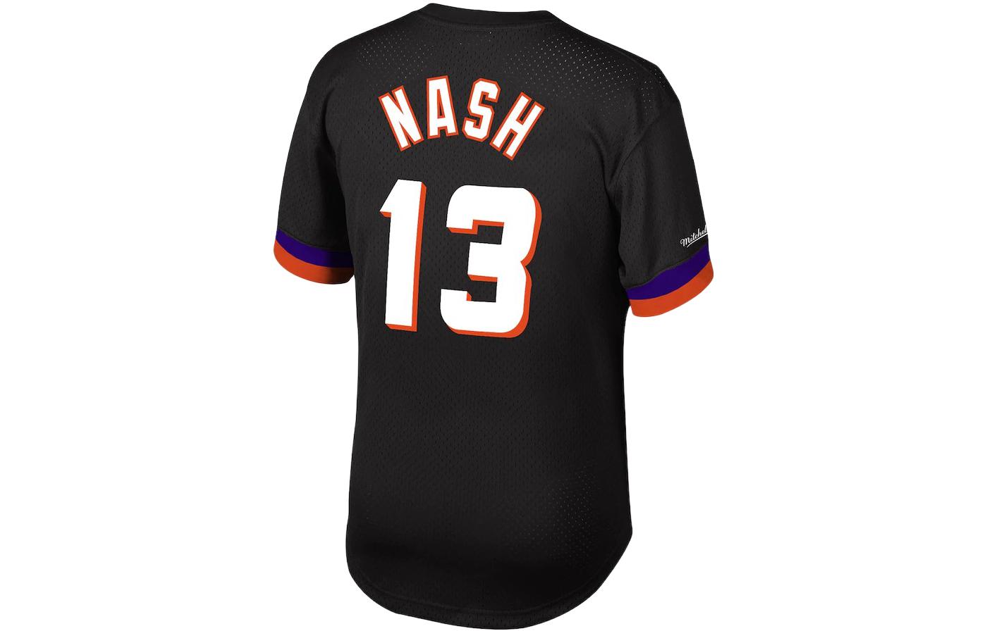 Mitchell Ness Mitchell & Ness Suns Nash #13 Black Mesh Basketball Tee -  Short Sleeve NNMPSC19040-PSUBLCK96SNA 圖 3
