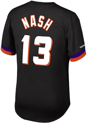 Mitchell Ness Mitchell & Ness Suns Nash #13 Black Mesh Basketball Tee - Short Sleeve NNMPSC19040-PSUBLCK96SNA Lookbook Mitchell Ness Mitchell & Ness Suns Nash #13 Black Mesh Basketball Tee - Short Sleeve NNMPSC19040-PSUBLCK96SNA