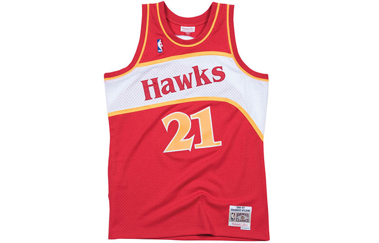 Order Mitchell & Ness 1986-87 亞特蘭大老鷹 紅色客場球衣 Dominique Wilkins SMJYGS18137-AHASCAR86DWI
