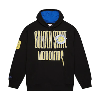 Mitchell Ness Mitchell & Ness Thick Fleece Logo Embroidered Hoodie Winter Black Unisex FPHDDL19045-MNNBLCK
