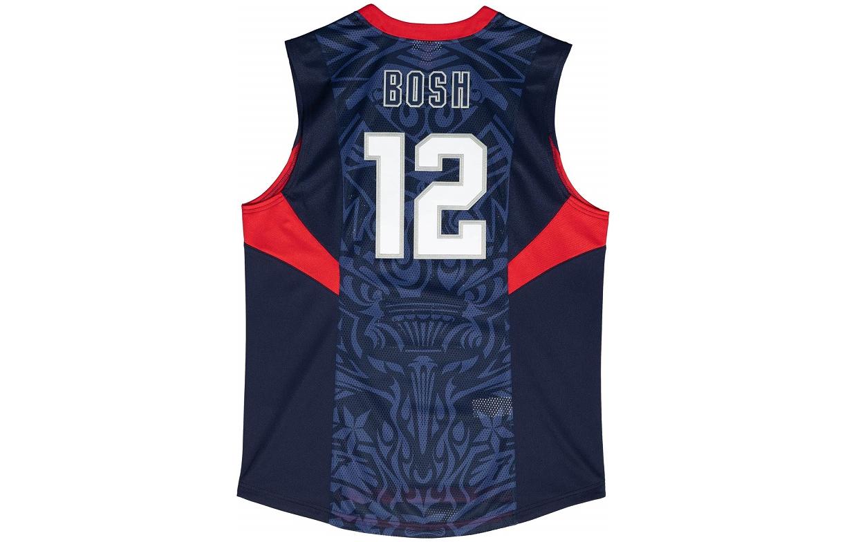 Mitchell Ness Mitchell & Ness Team USA 2008 Beijing Olympics Bosh #12 Basketball Jersey Navy AJY44386-USA08CBONAVY 圖 3