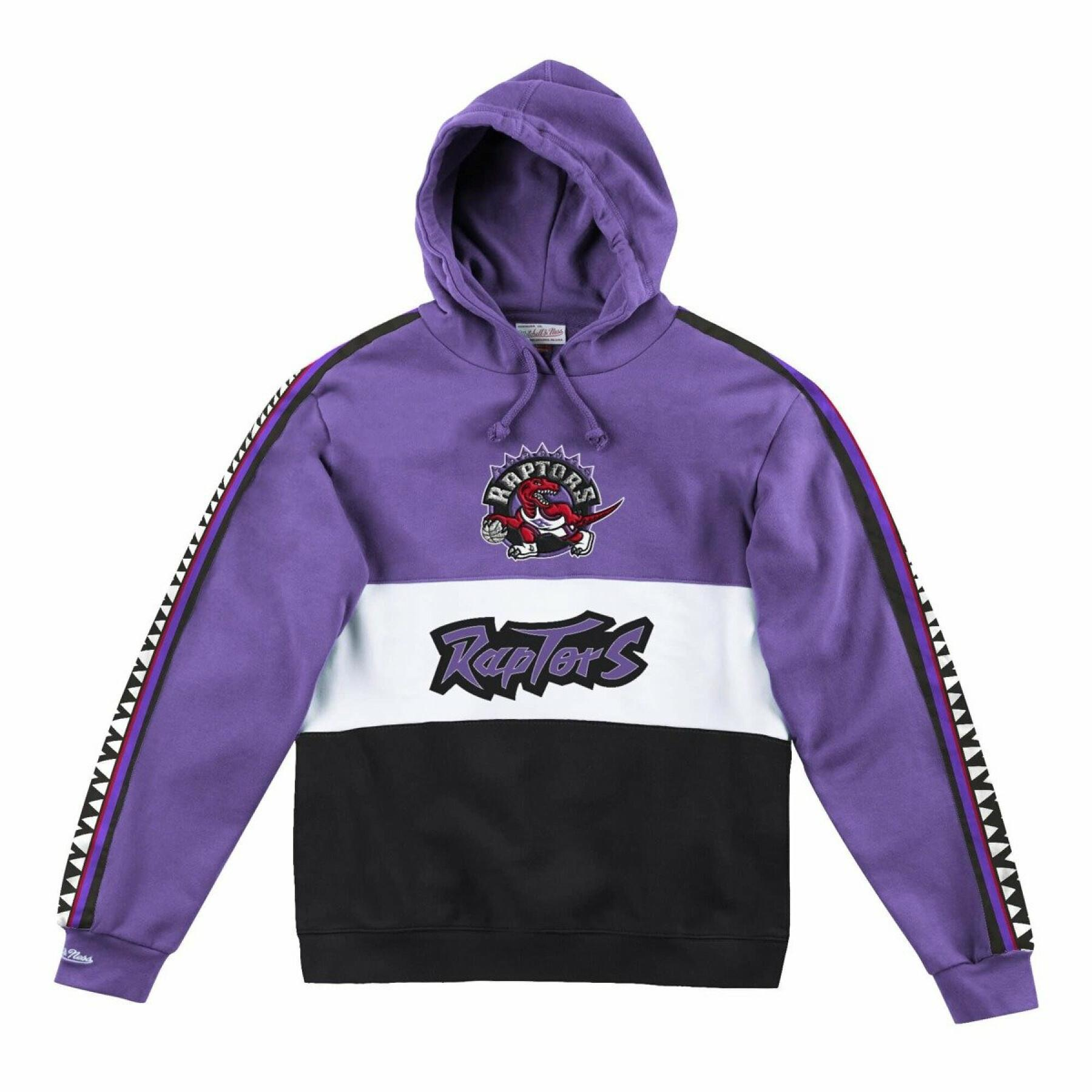 Mitchell Ness Mitchell & Ness Toronto Raptors Colorblock Hoodie Purple Long Sleeve FPHDSC19029-TRAPU