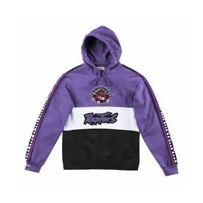 Mitchell Ness Mitchell & Ness Toronto Raptors Colorblock Hoodie Purple Long Sleeve FPHDSC19029-TRAPU