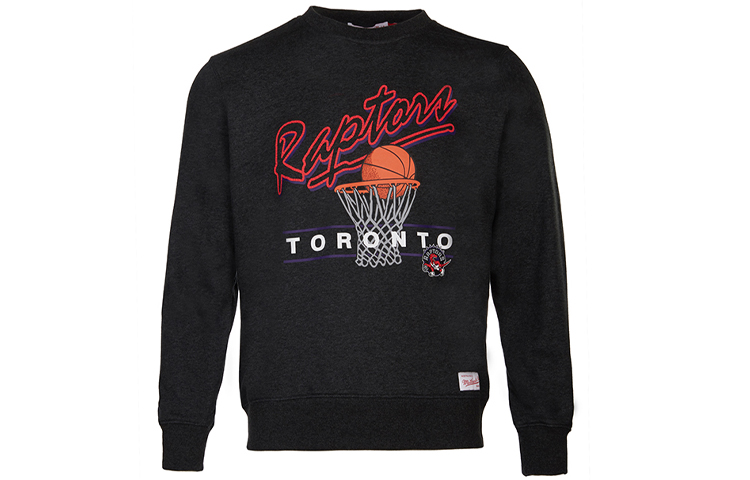 Mitchell Ness Mitchell & Ness Toronto Raptors Logo Pullover Hoodie Unisex Black MA13M004C-BLACK