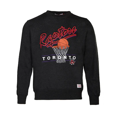 Mitchell Ness Mitchell & Ness Toronto Raptors Logo Pullover Hoodie Unisex Black MA13M004C-BLACK