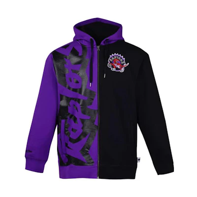 Mitchell Ness Mitchell & Ness Toronto Raptors Logo Hoodie Unisex Grey Pullover Long Sleeve MA13M004C-GRAY