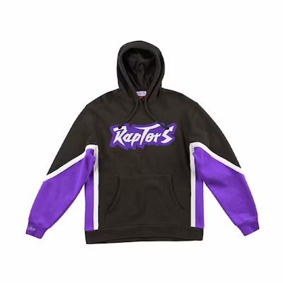 Mitchell Ness Mitchell & Ness Toronto Raptors Retro Half-Zip Hoodie Jacket Black Unisex HFZPDA19008-TRABLCK
