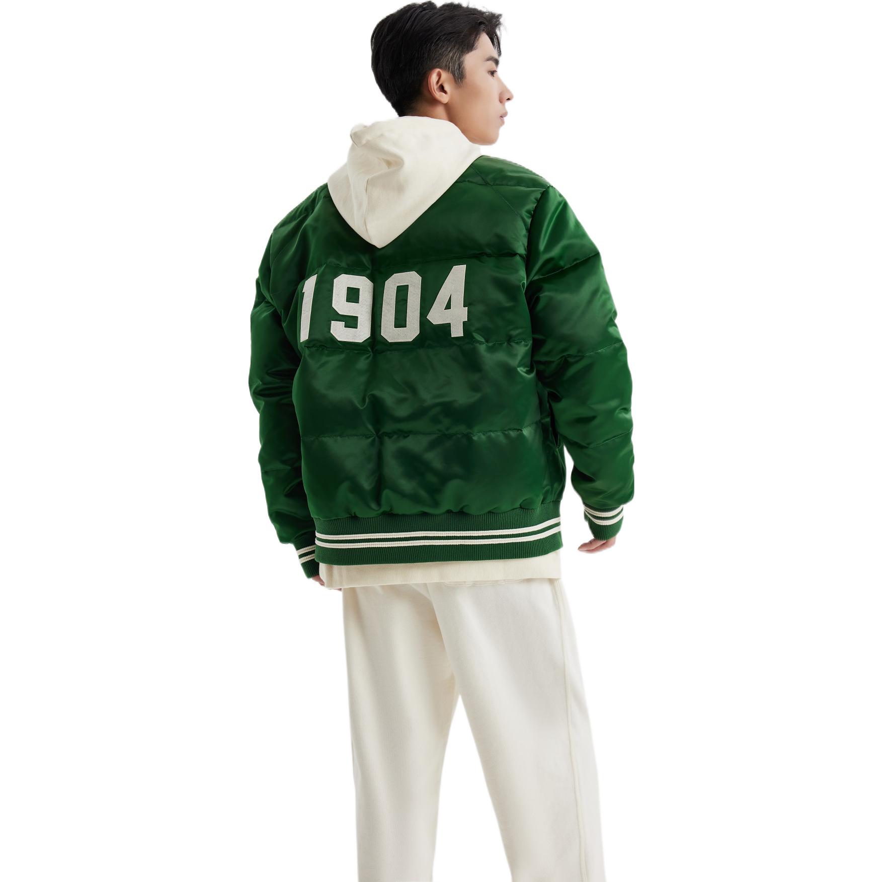 Cheap ミッチェル&ネス ユニセックス 深緑色 Vネック ダウンジャケット 冬用トレンディコート MNSYAWTODJ025-GRN