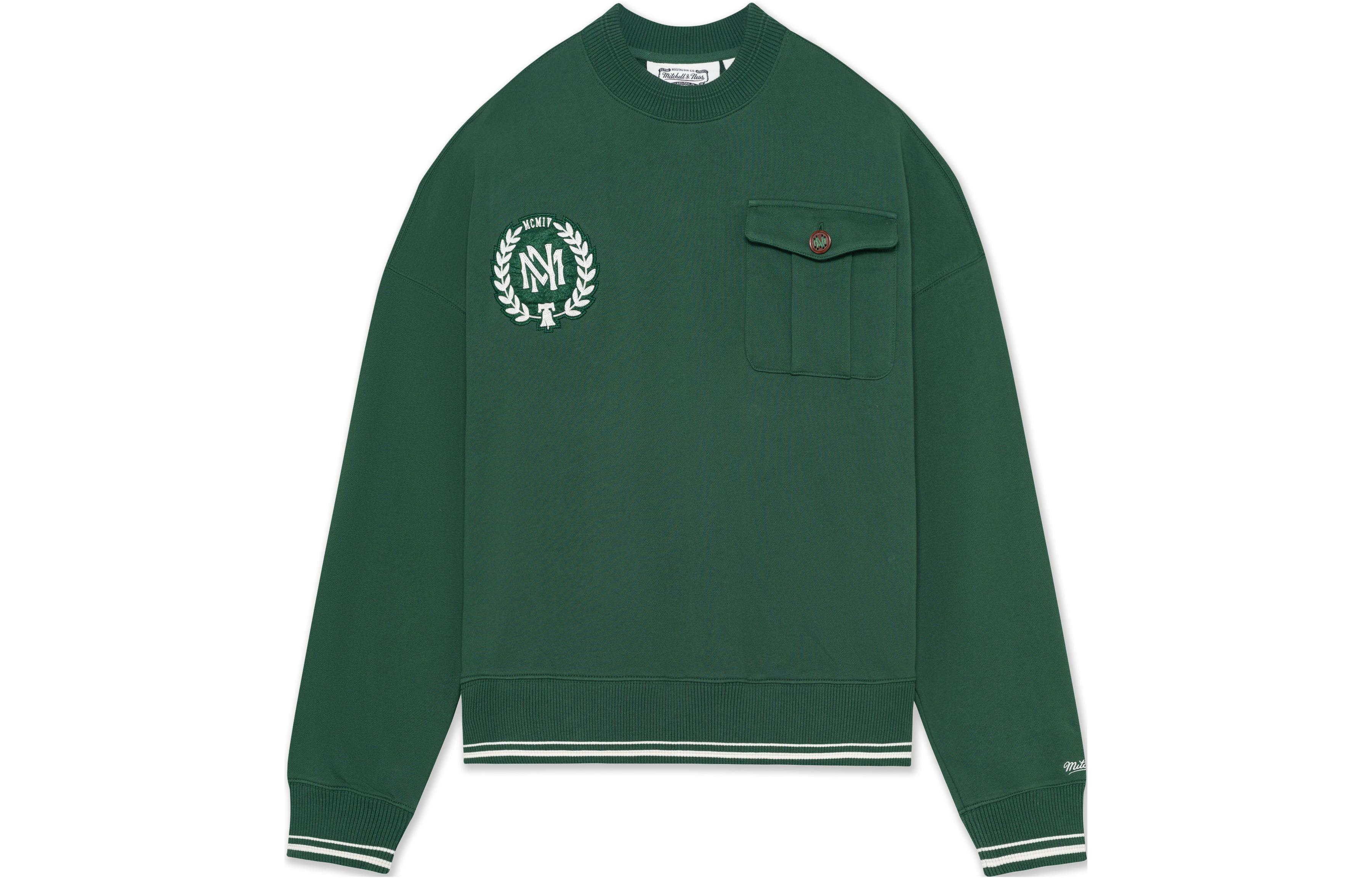 Mitchell Ness Mitchell & Ness Unisex Letter Print Pullover Hoodie Black MA13M045C-BLACK