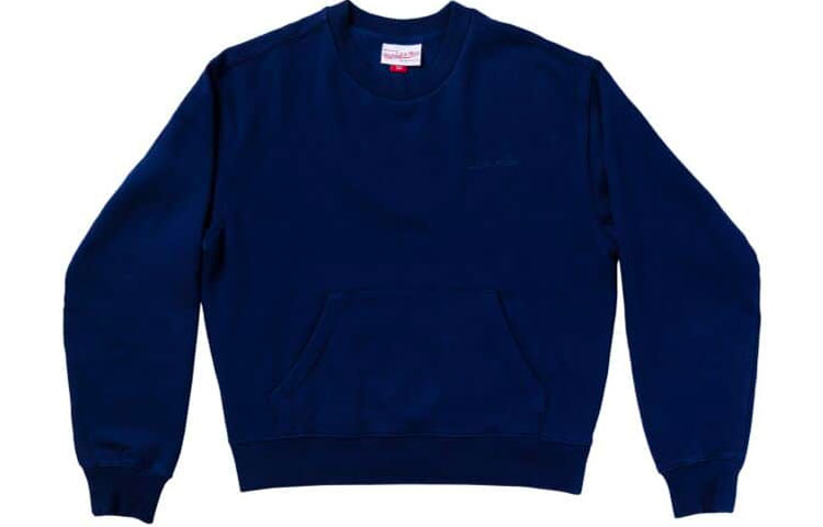 Mitchell Ness Mitchell & Ness Unisex Oversized Beige Hoodie with Letter Print and Kangaroo Pocket MNRQAWTOHC070-BRN